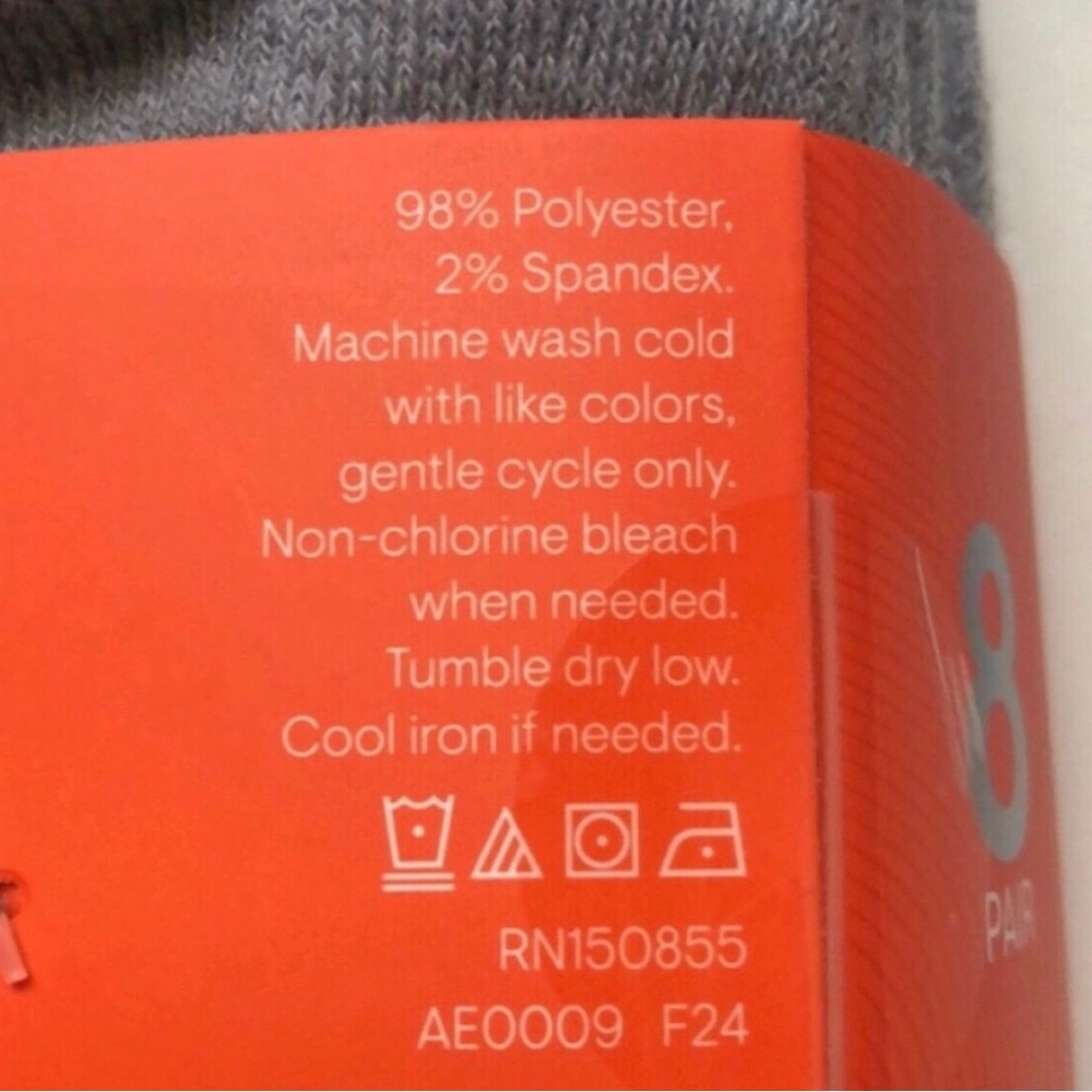 New Socks Aeropostale Package 8 Pairs Mens Gray & White Athletic Low Cut Socks - Picture 12 of 14